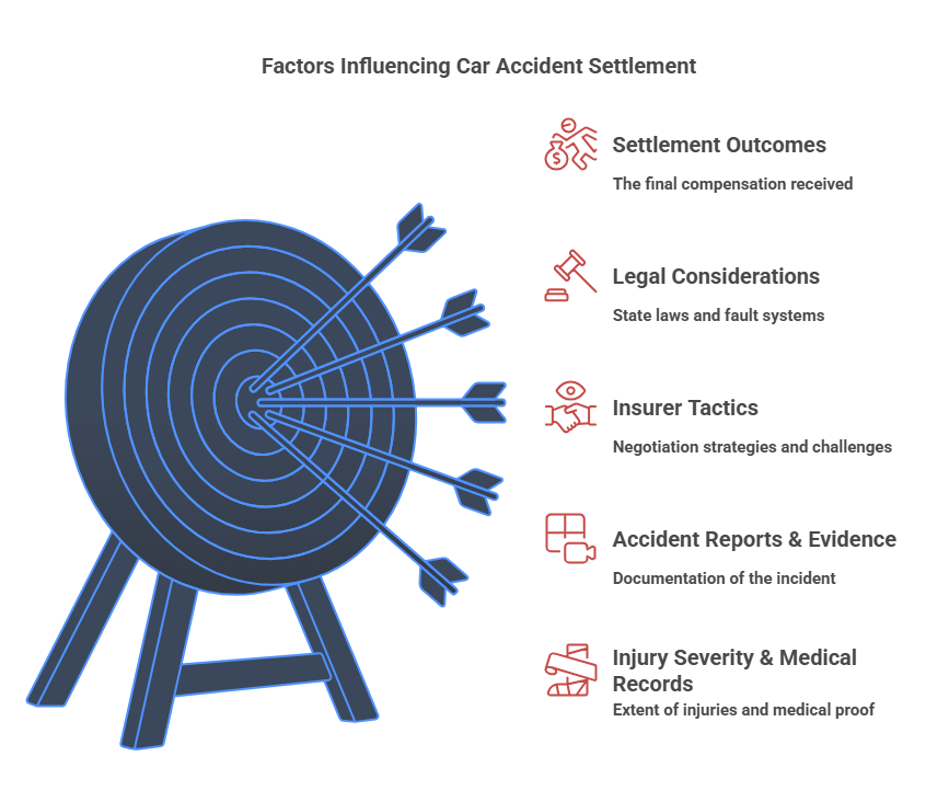 Infographic of Factors Influencing Car Accident Settlement
