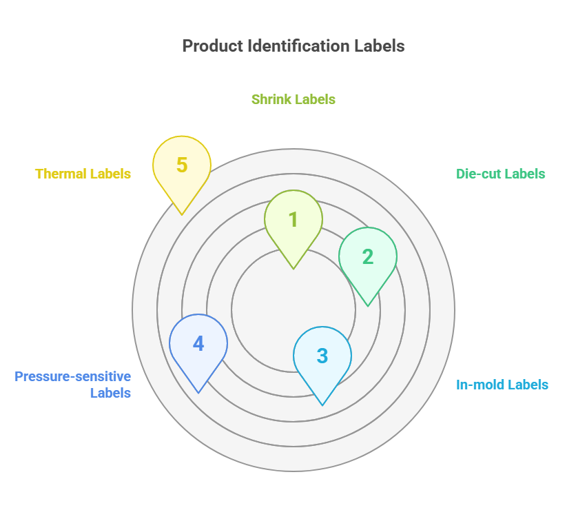 Label types arranged in radial format visualization.