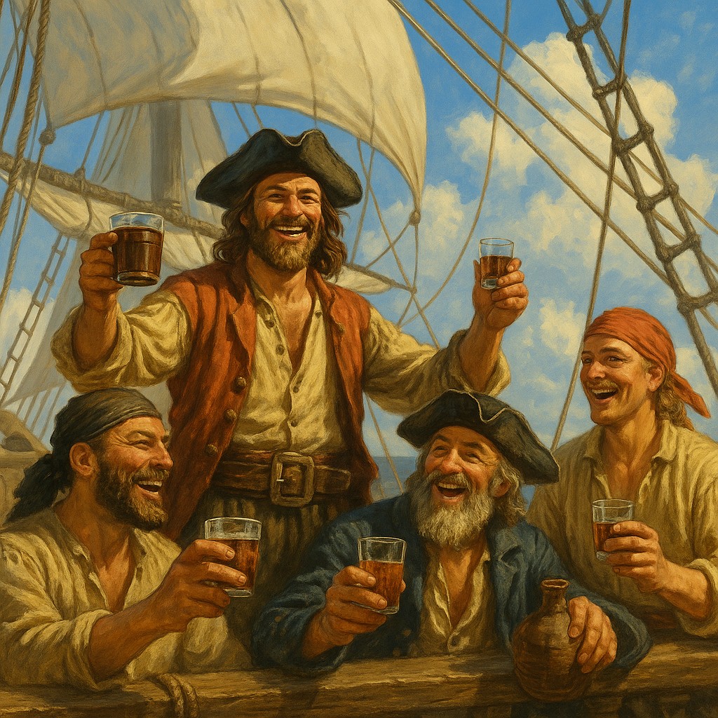 Pirates and their rum 
