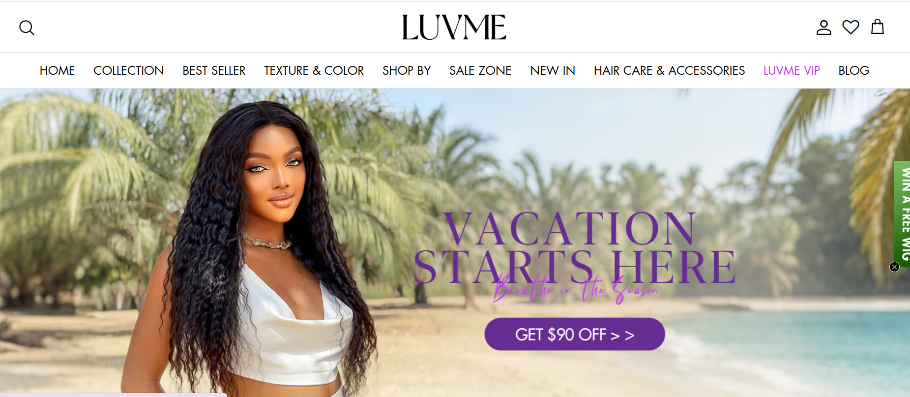 Luvme Hair Homepage