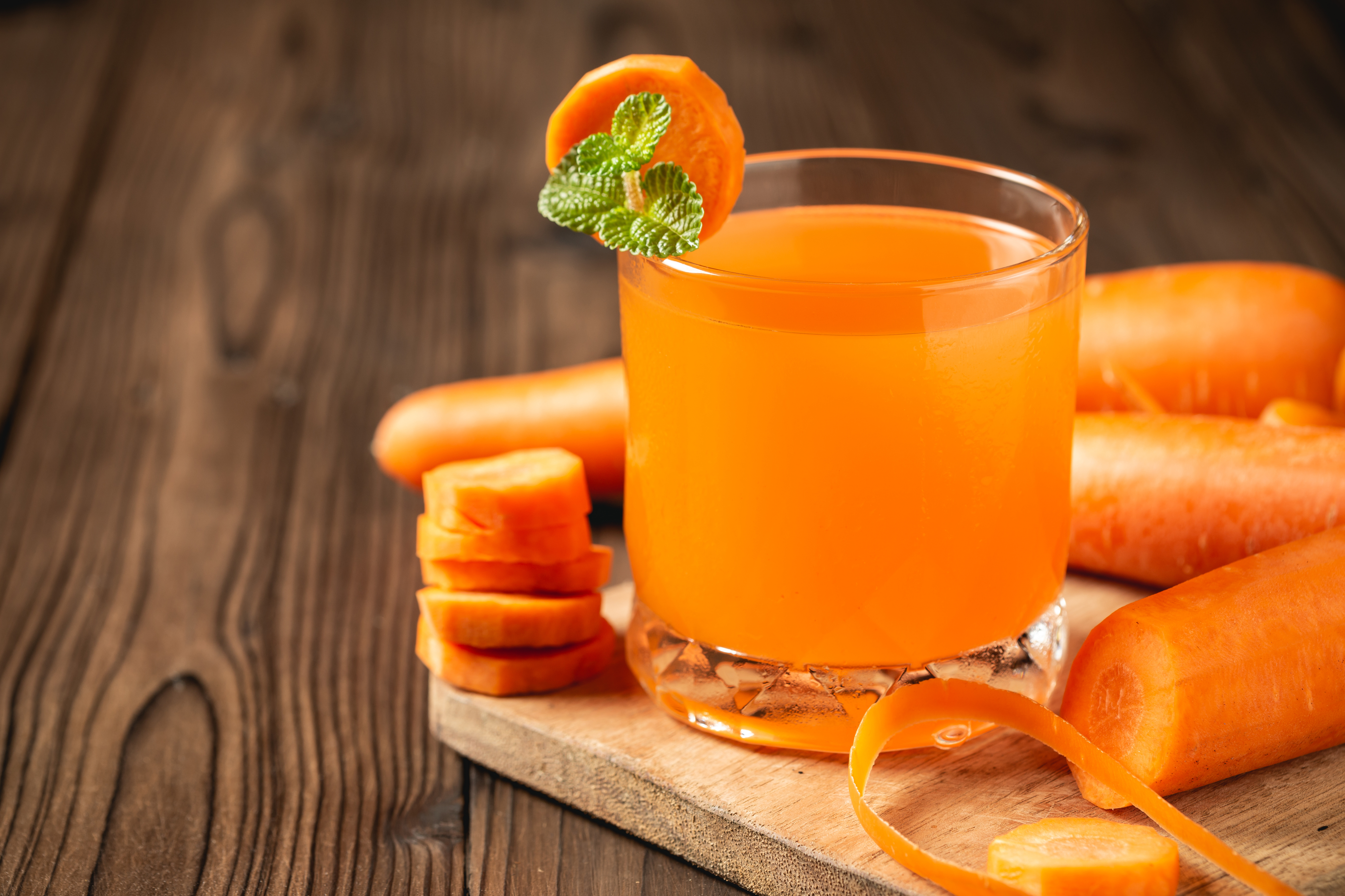 Glass of carrot juice
