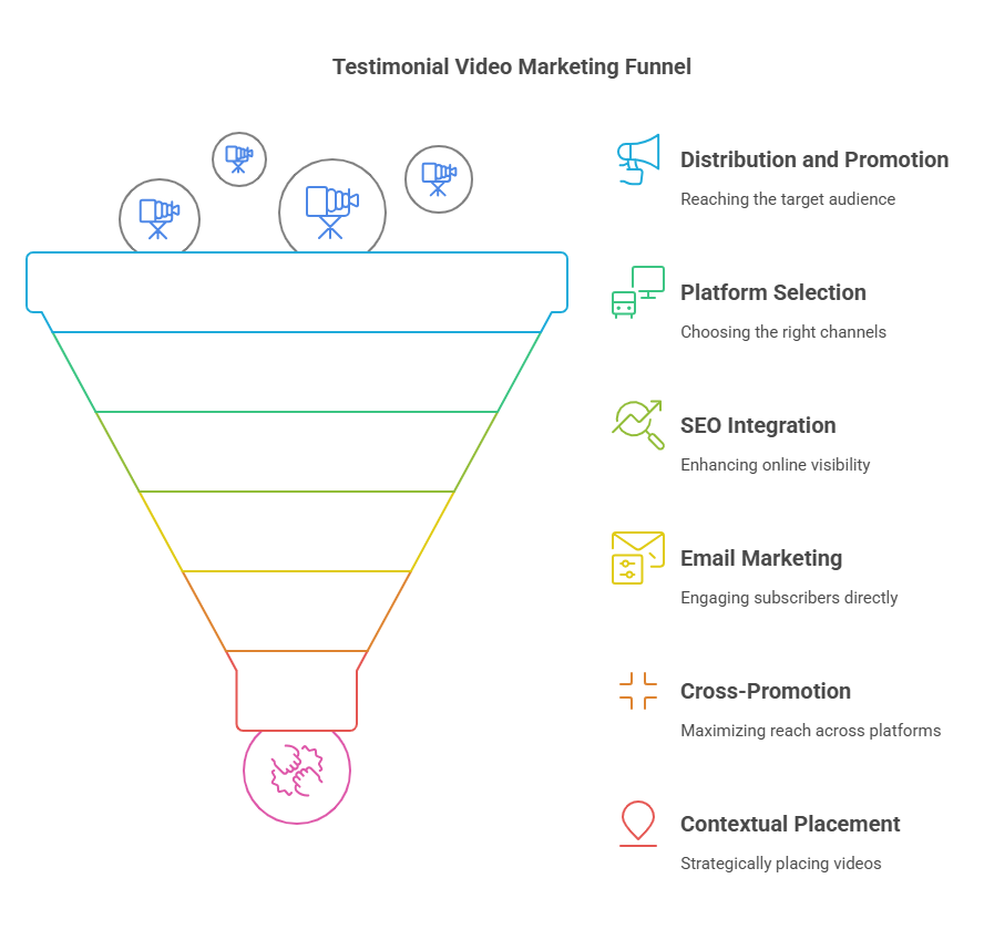 Infographic of Testimonial Video Marketing Funnel