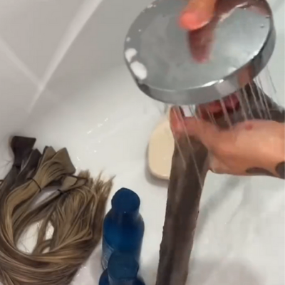 Rinse the extensions thoroughly