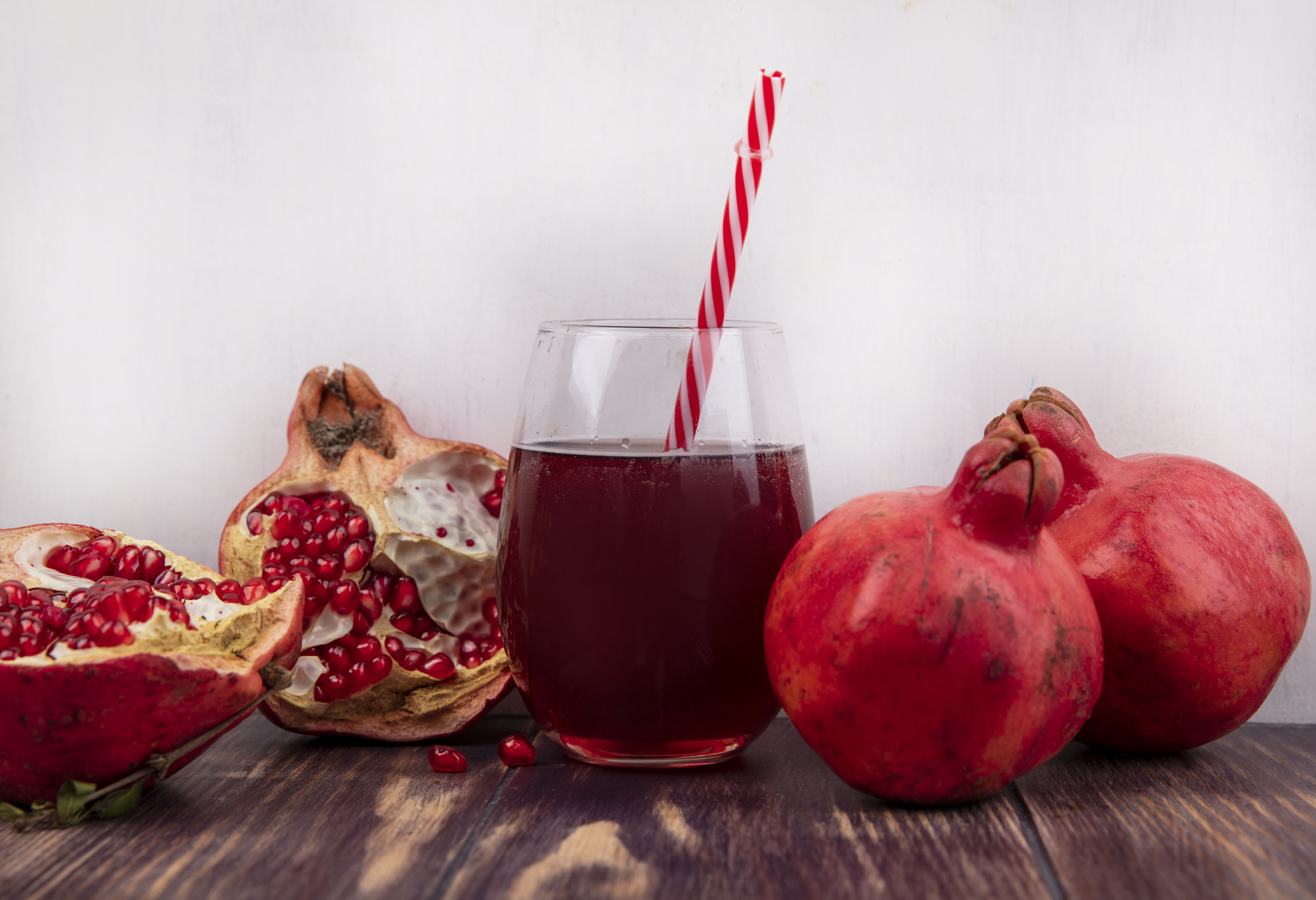 Glass of pomegranate juice