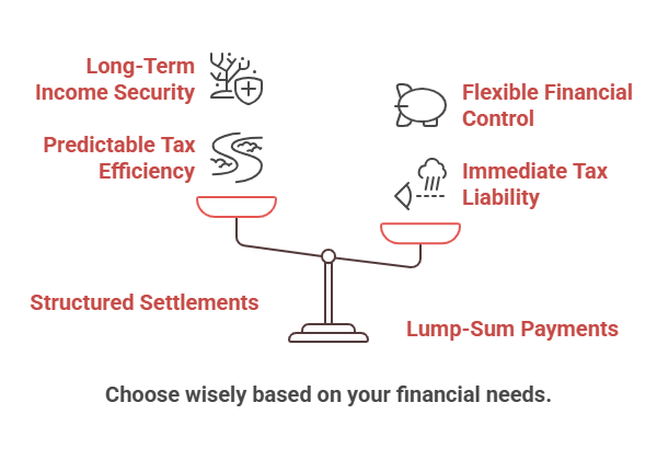 Infographic of Structured Settlements vs. Lump-Sum Payments
