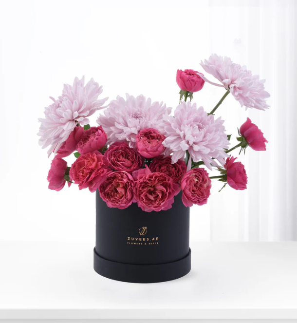 Roseberry Bliss in Black Bloom Box