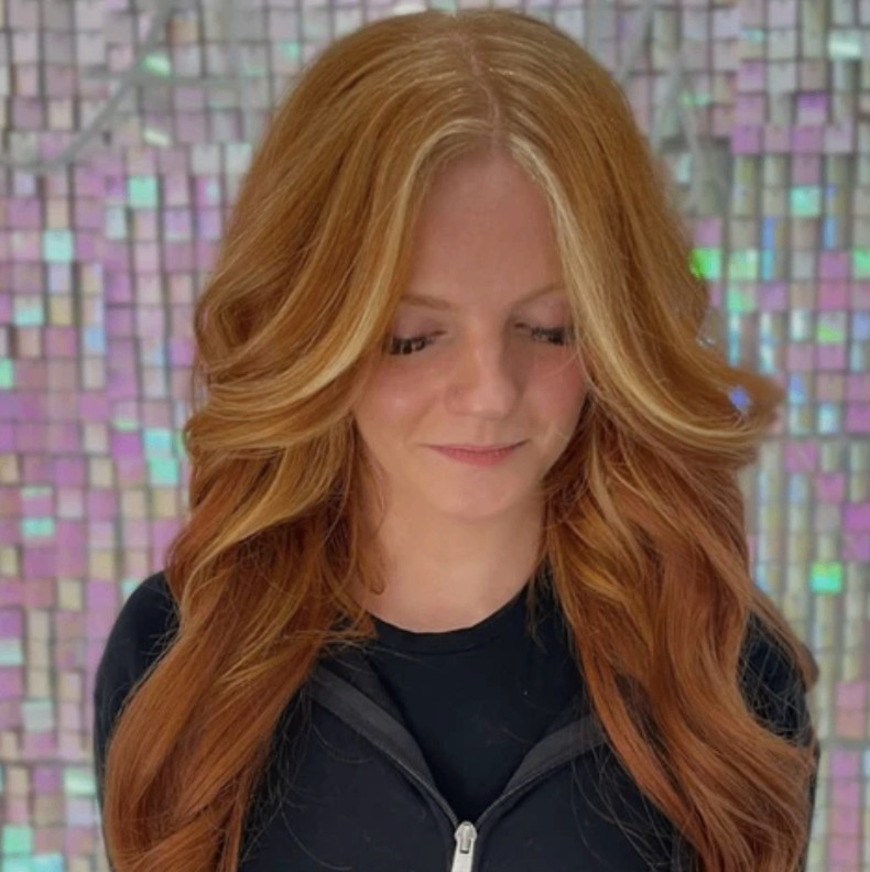 Woman with hair extension