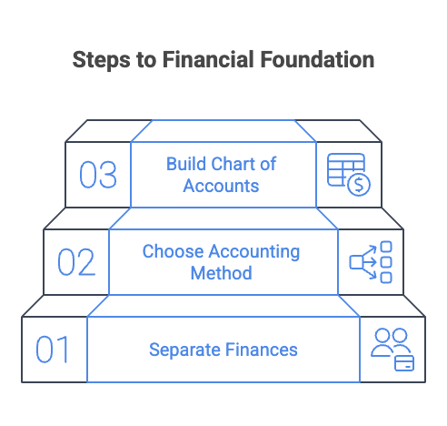 Infographic on the basics of cafe accounting
