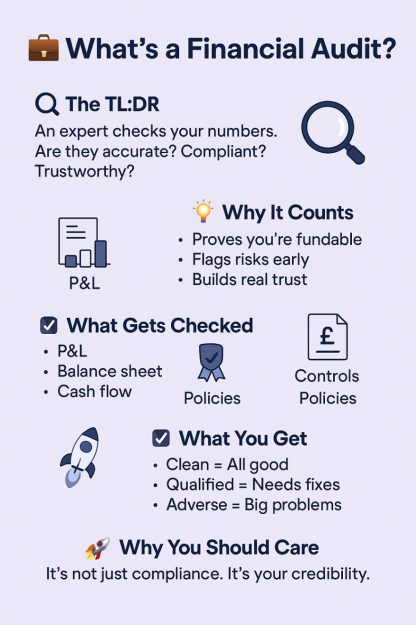 Infographic of what is financial audit