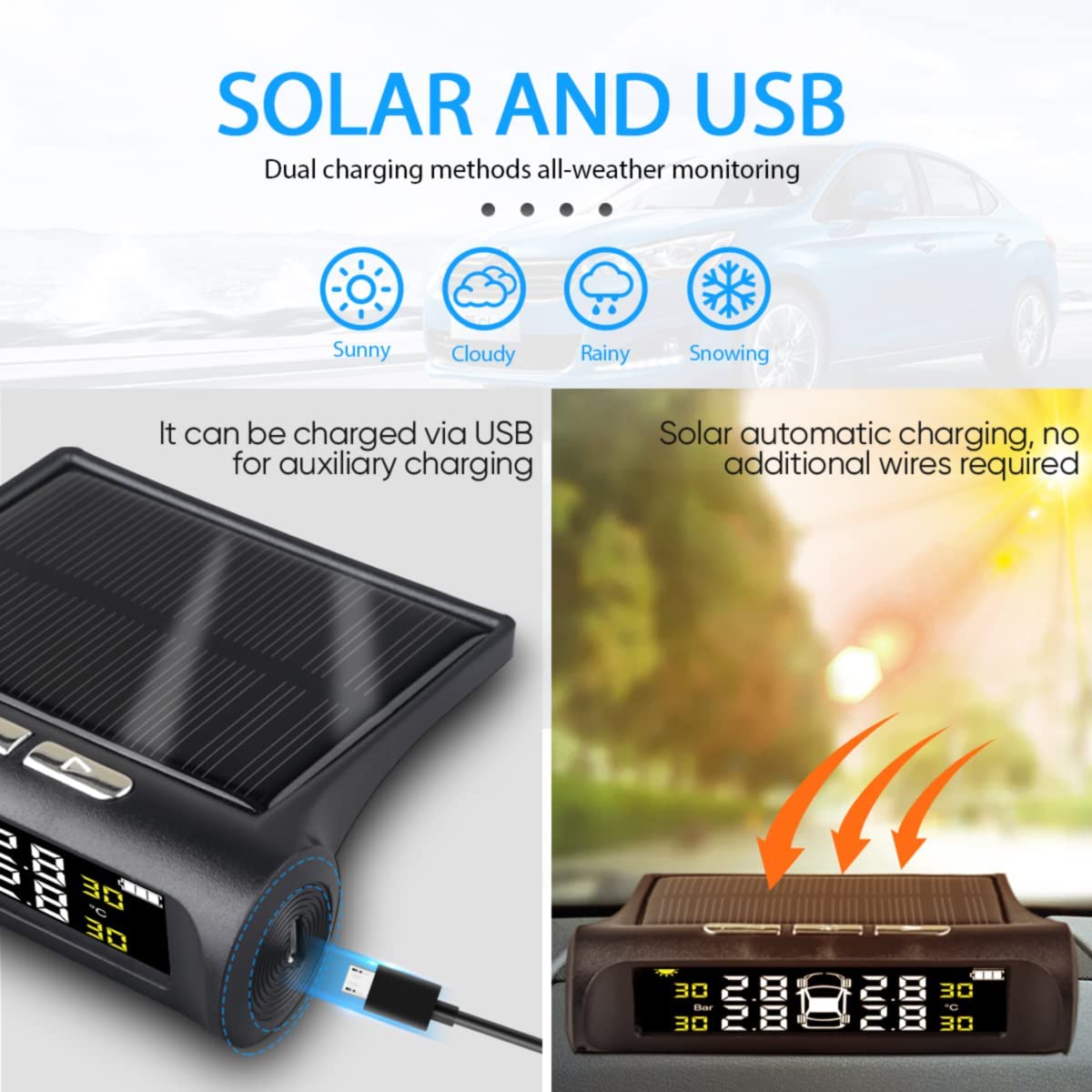 Solar TPMS for Car
