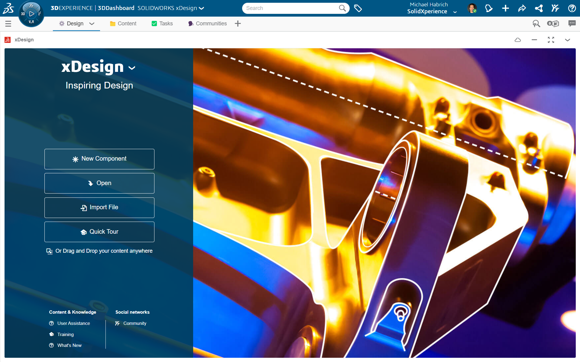 Screenshot of the xDesign interface in the 3DEXPERIENCE platform.
