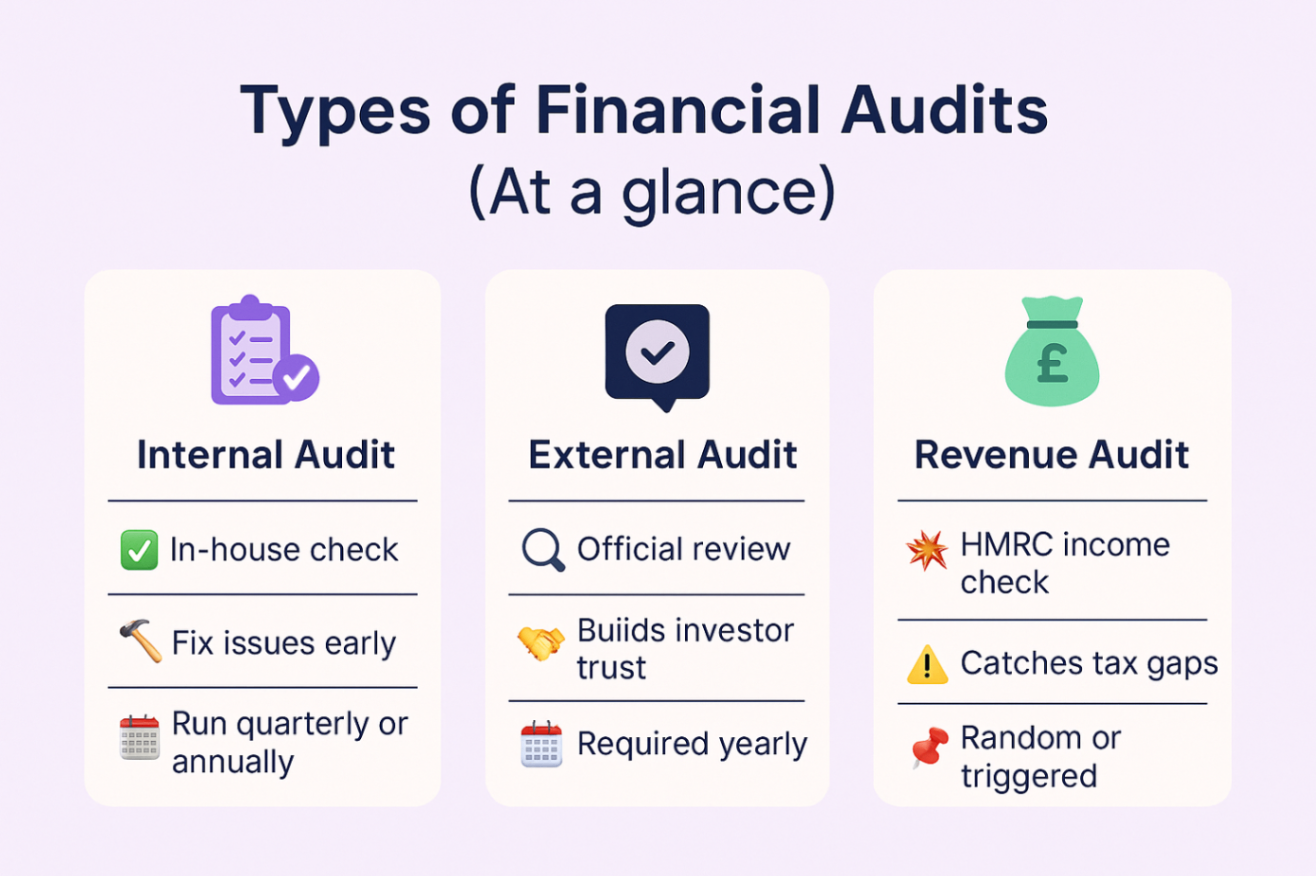 Infographic of types of audits