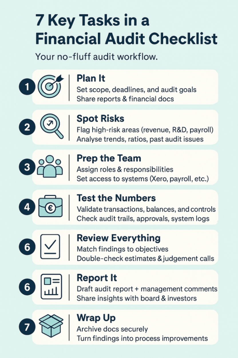 Infographic of financial audit checklist
