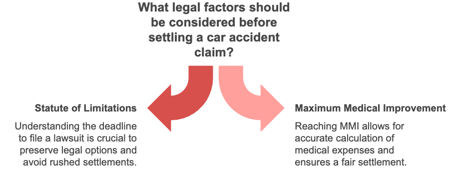 Infographic on the Legal Factors to Consider before settling
