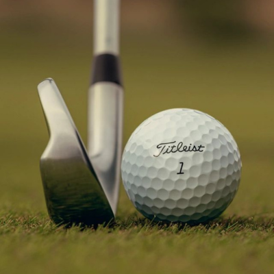 A golf ball on golf course