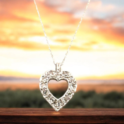 Platinum Heart Necklace