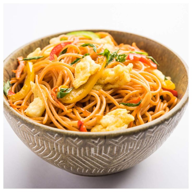 egg fried noodles in a bowl 