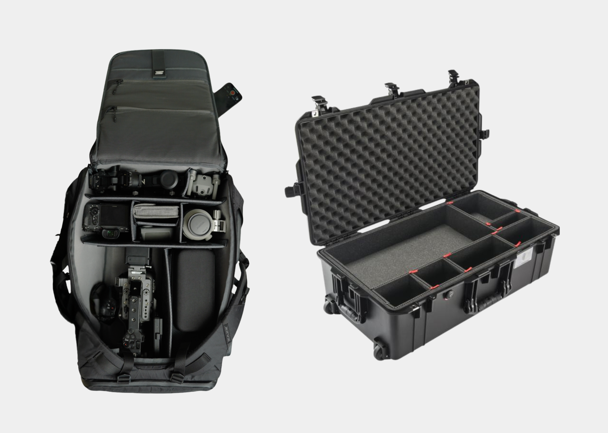 CAMERA BACKPACK WITH CUSTOM ORGANIZER