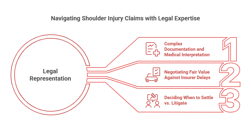 Infographic of Navigating Shoulder Injury Claims with Legal Expertise