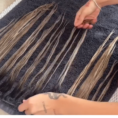 Blot and air dry extensions