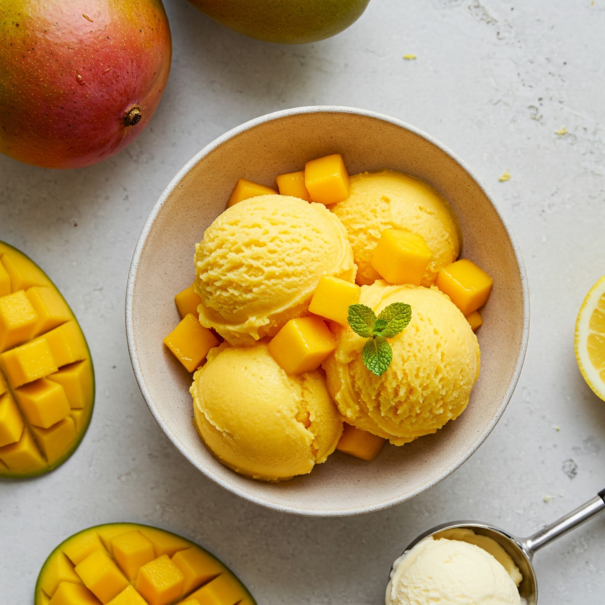 Mango sorbet