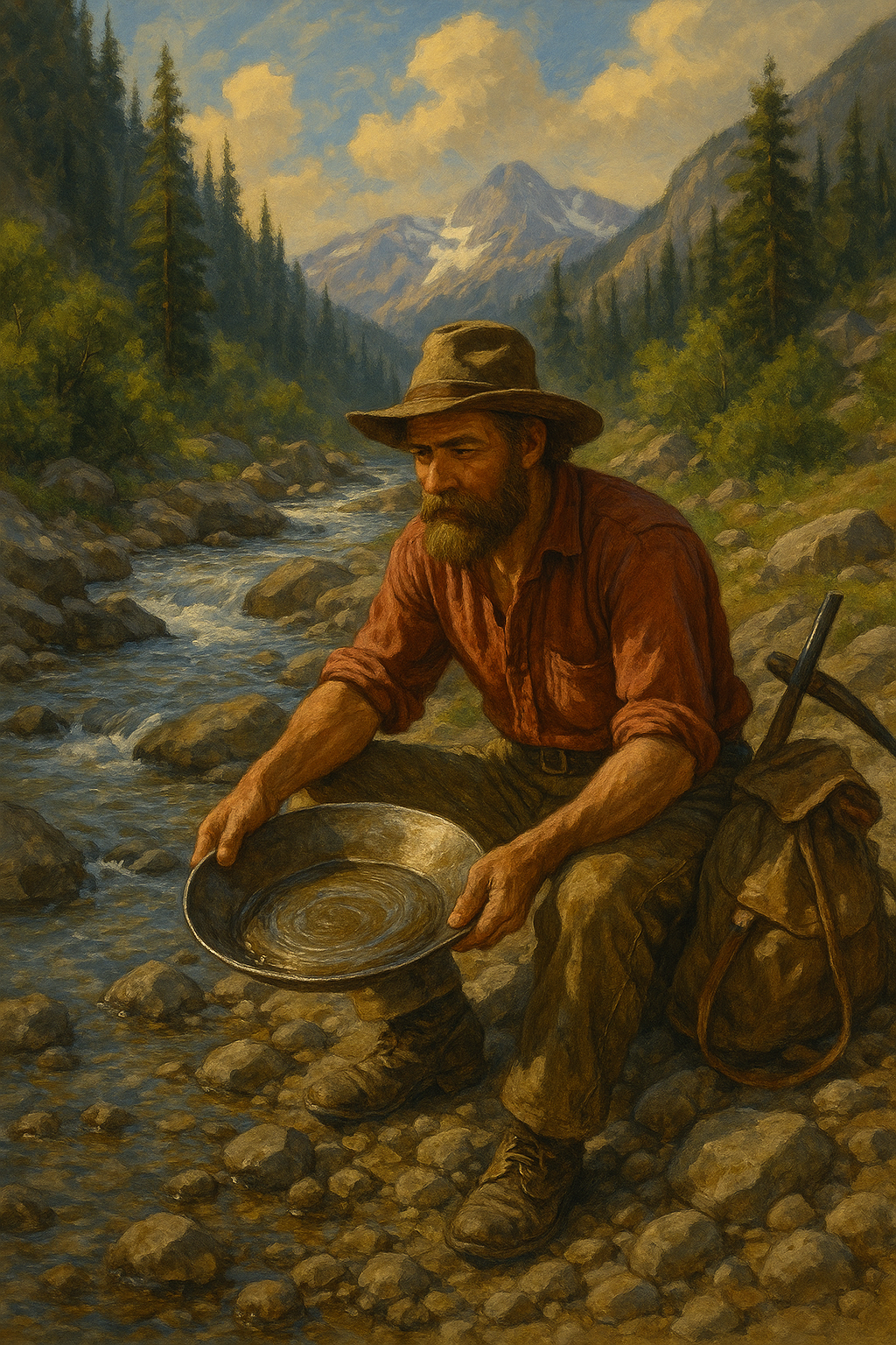 49er Miner Panning for Gold