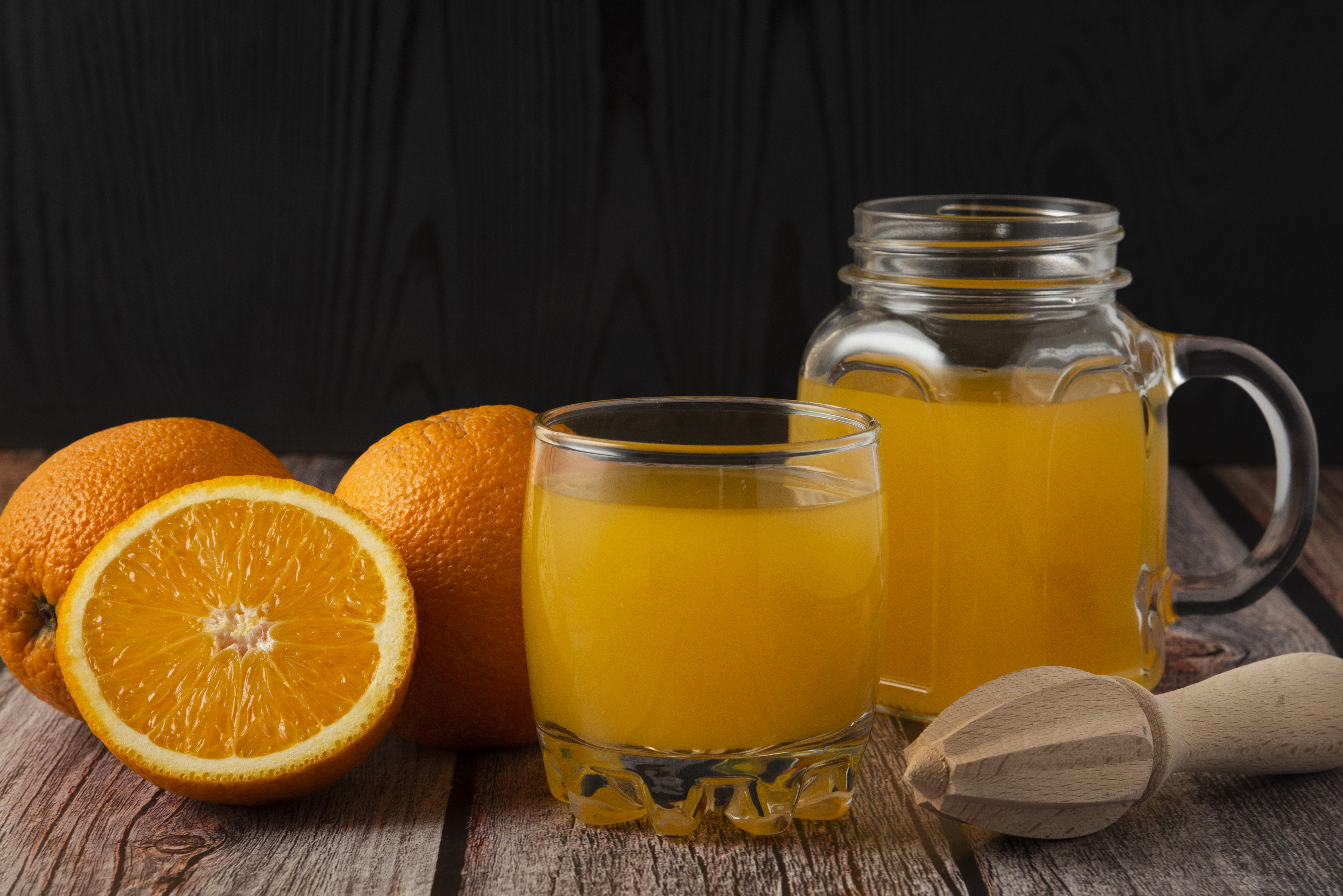 Glass of orange juice
