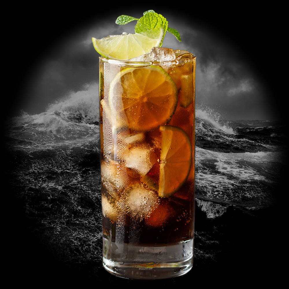 Minty mojito twist with dark rum