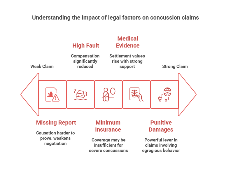 Infographic of How Texas Law Shapes the Value of Your Concussion Claim