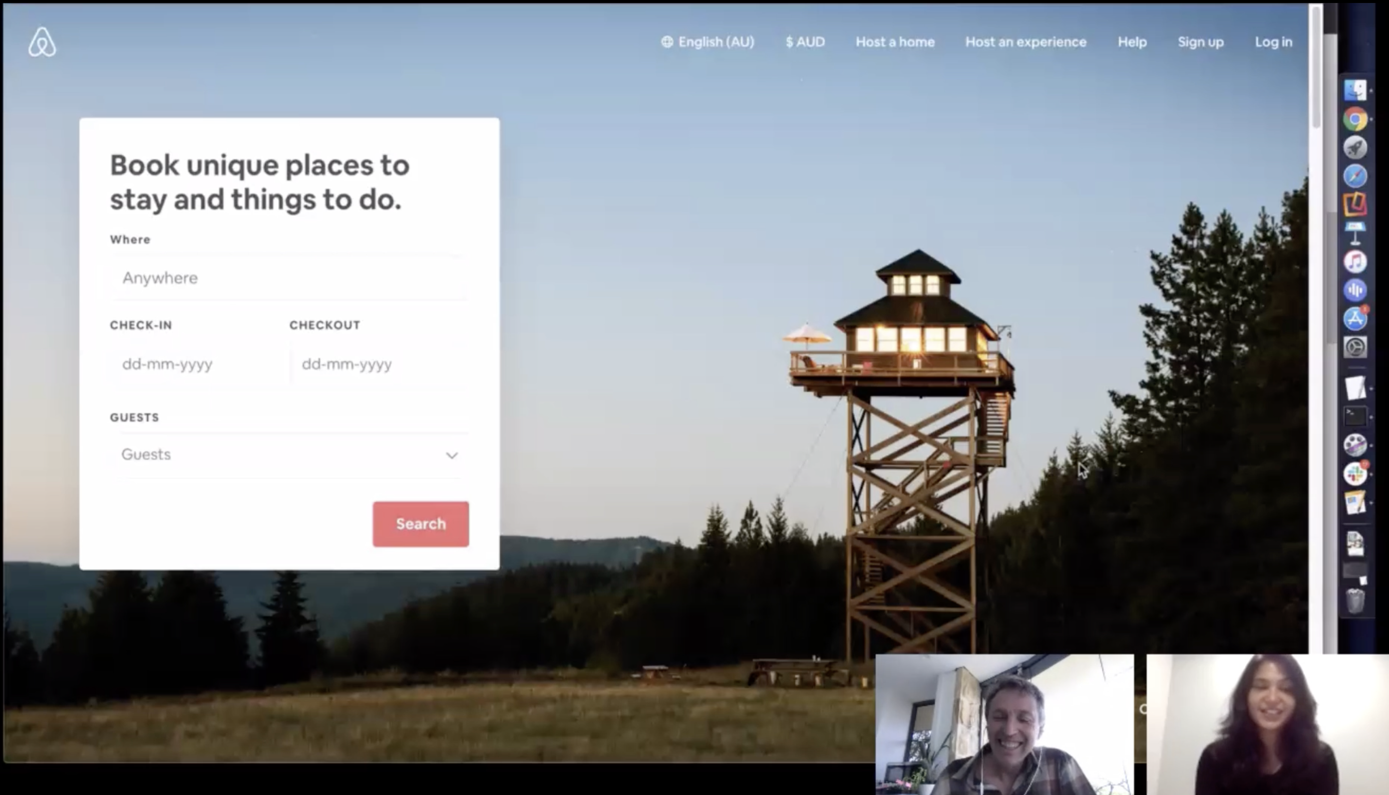 Screenshot of airbnb case study