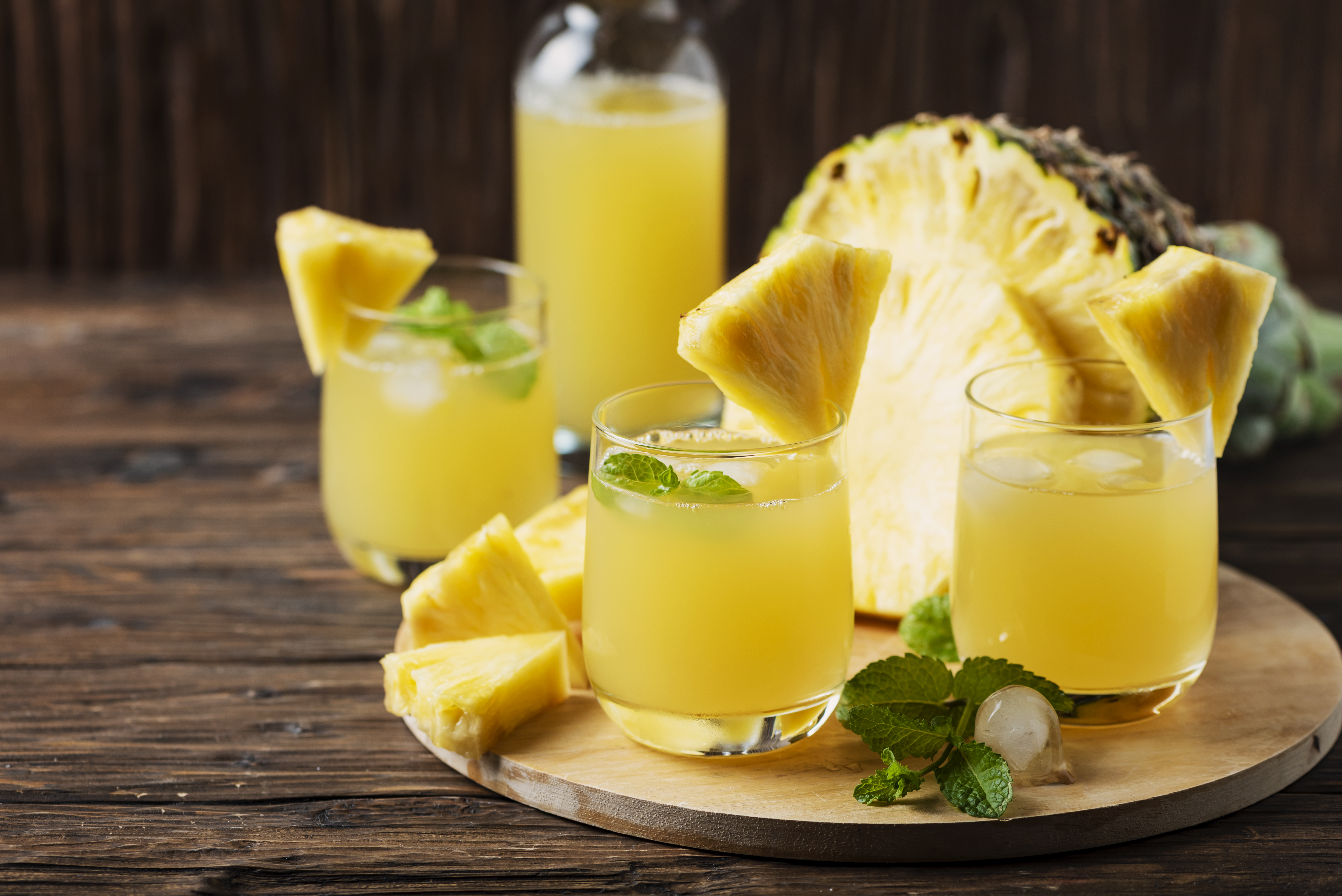 Spicy pineapple soda with chili rim
